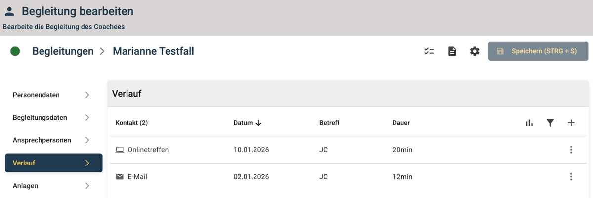 eAkt Begleitung bearbeiten